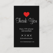 白黒ミニマルモダンリスト 名刺 (裏面)