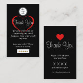 白黒ミニマルモダンリスト 名刺 (正面/裏面)