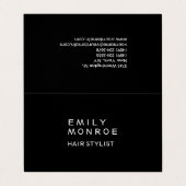 白黒ミニマルモダンリスト 名刺 (外部フラット)