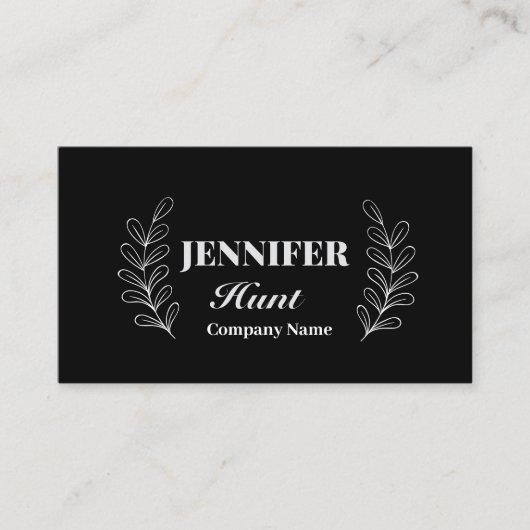 白黒ミニマルモダンリストQRコード 名刺 (正面)