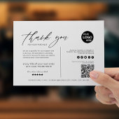 白黒ミニマルモダン主義ビジネス サンキューカード