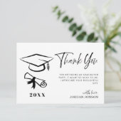 白黒ミニマルモダン主義 サンキューカード (スタンド正面)