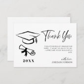 白黒ミニマルモダン主義 サンキューカード (正面/裏面)