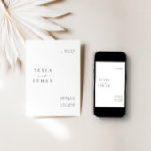 白黒ミニマルモダン結婚リスト 招待状