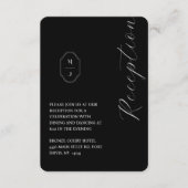 白黒ミニマルモノグラム結婚披露宴 エンクロージャーカード (正面)