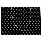 白黒ミニマルモノグラム ラージペーパーバッグ (正面)