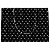 白黒ミニマルモノグラム ラージペーパーバッグ (裏面)