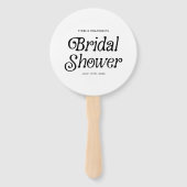 白黒ミニマルレトロブライダルシャワー ハンドファン (裏面)