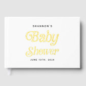 白黒ミニマルレトロベビーシャワー ゲストブック (正面)