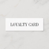 白黒ミニマルロイヤリティカード スキニー名刺 (正面)