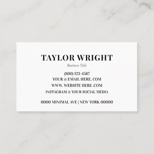 白黒ミニマルロゴ 名刺 (裏面)