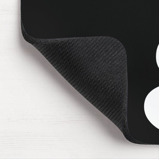 白黒ミニマル主義モノグラム マウスパッド (コーナー)