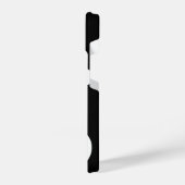 白黒ミニマル主義モノグラム iPhoneケース (左側面)