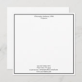 白黒ミニマル事業プロフェッショナル ノートカード (正面/裏面)