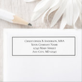 白黒ミニマル事業差出人住所 ラベル (インサイチュ)