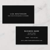 白黒ミニマル代替医療ヒーラー 名刺 (正面/裏面)