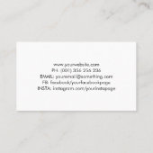 白黒ミニマル写真家名刺 名刺 (裏面)