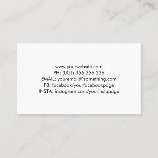 白黒ミニマル写真家 名刺 (裏面)