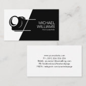 白黒ミニマル写真家 名刺 (正面/裏面)