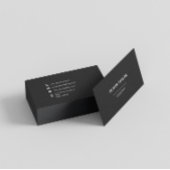 白黒ミニマル名前をカスタムするタイポグラフィ 名刺