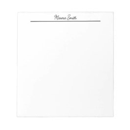 白黒ミニマル名前をカスタムする ノートパッド