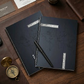 白黒ミニマル名前をカスタムする ノートブック