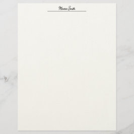 白黒ミニマル名前をカスタムする レターヘッド