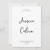 白黒ミニマル宗教結婚式招待状 招待状 (正面)