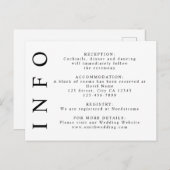 白黒ミニマル情報の挿入 ポストカード (正面/裏面)