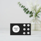 白黒ミニマル手作りスポット5 ロイヤリティカード (スタンド正面)