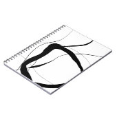 白黒ミニマル抽象芸術アート ノートブック (左側)