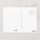 白黒ミニマル抽象芸術アート ポストカード (裏面)