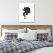 白黒ミニマル抽象芸術アートNr111 キャンバスプリント (インサイチュ (寝室))