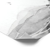 白黒ミニマル抽象芸術ウォールアート ポスター (角)