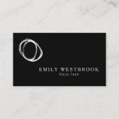 白黒ミニマル抽象芸術プロフェッショナル 名刺 (正面)