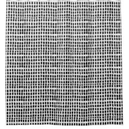 白黒ミニマル抽象芸術ラインアートパターン シャワーカーテン