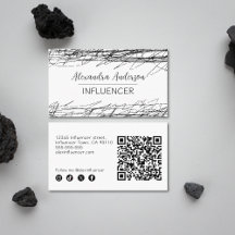 白黒ミニマル抽象芸術落書きQRコード