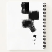 白黒ミニマル抽象芸術 ノートブック (裏面)