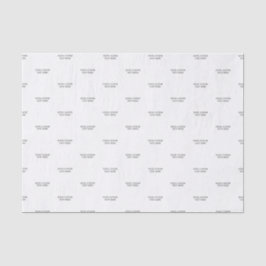 白黒ミニマル文字カスタムティッシュペーパー 薄葉紙