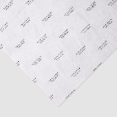 白黒ミニマル文字カスタムティッシュペーパー 薄葉紙 (詳細)