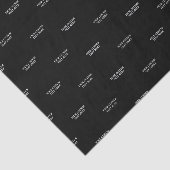 白黒ミニマル文字カスタムティッシュペーパー 薄葉紙 (詳細)