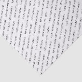 白黒ミニマル文字カスタムティッシュペーパー 薄葉紙 (詳細)