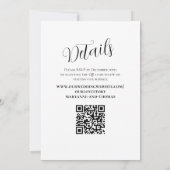 白黒ミニマル書道台本 招待状 (裏面)