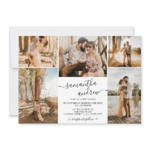 白黒ミニマル版スクリプト6枚結婚の写真