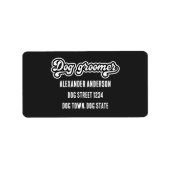 白黒ミニマル犬トリマーグルービー ラベル (正面)