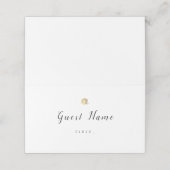 白黒ミニマル結婚リスト座席表 プレイスカード (外部開封)