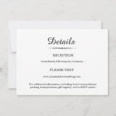 白黒ミニマル結婚リスト詳細 招待状 (裏面)
