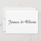 白黒ミニマル結婚リスト詳細 招待状 (正面)