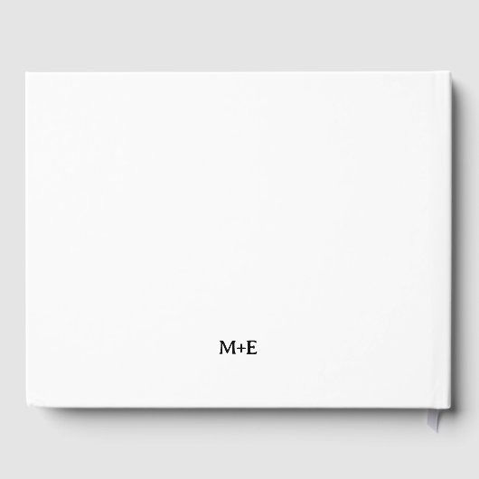 白黒ミニマル結婚リスト ゲストブック (裏面)