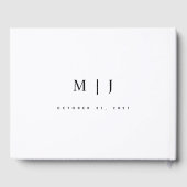 白黒ミニマル結婚リスト ゲストブック (裏面)